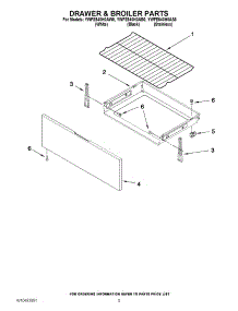 04 - Drawer & Broiler Parts parts for Whirlpool Range YWFE540H0AS0 / from AppliancePartsPros.com