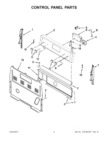 02 - Control Panel Parts parts for Whirlpool Range YWFC150M0AS0 / from AppliancePartsPros.com