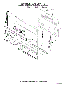 02 - Control Panel Parts parts for Whirlpool Range WFC340S0AW0 / from AppliancePartsPros.com