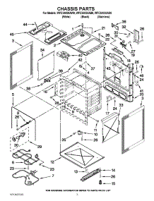 03 - Chassis Parts parts for Whirlpool Range WFC340S0AW0 / from AppliancePartsPros.com