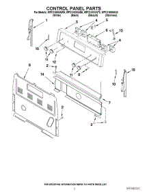 02 - Control Panel Parts parts for Whirlpool Range WFC310S0AB0 / from AppliancePartsPros.com