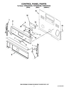 02 - Control Panel Parts parts for Whirlpool Range YWFE330W0AB0 / from AppliancePartsPros.com