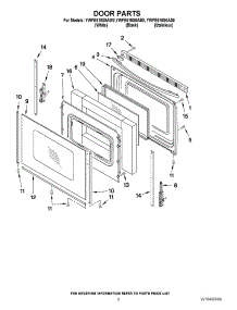 05 - Door Parts parts for Whirlpool Range YWFE510S0AS0 / from AppliancePartsPros.com