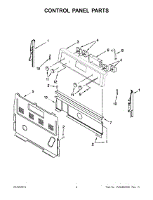 02 - Control Panel Parts parts for Whirlpool Range WFC130M0AW0 / from AppliancePartsPros.com
