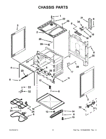 03 - Chassis Parts parts for Whirlpool Range WFC130M0AW0 / from AppliancePartsPros.com