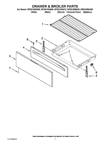 06 - Drawer & Broiler Parts parts for Whirlpool Range WFG510S0AB0 / from AppliancePartsPros.com