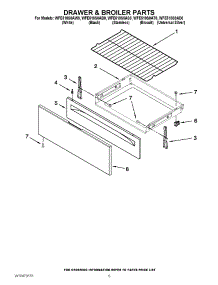04 - Drawer & Broiler Parts parts for Whirlpool Range WFE510S0AD0 / from AppliancePartsPros.com
