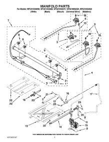 03 - Manifold Parts parts for Whirlpool Range WFG510S0AW0 / from AppliancePartsPros.com