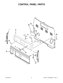 02 - Control Panel Parts parts for Whirlpool Range WFE330W0AW0 / from AppliancePartsPros.com