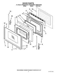 05 - Door Parts parts for Whirlpool Range WFE520C0AB0 / from AppliancePartsPros.com