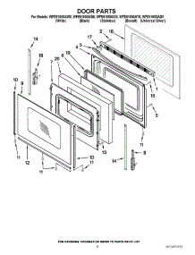 05 - Door Parts parts for Whirlpool Range WFE510S0AS0 / from AppliancePartsPros.com