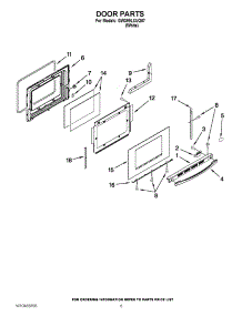 04 - Door Parts parts for Whirlpool Range GW399LXUQ07 / from AppliancePartsPros.com