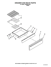 05 - Drawer And Rack Parts parts for Whirlpool Range GW399LXUQ07 / from AppliancePartsPros.com