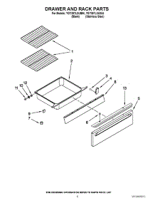 05 - Drawer And Rack Parts parts for Whirlpool Range YGY397LXUS04 / from AppliancePartsPros.com