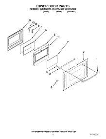 05 - Lower Door Parts parts for Whirlpool Range GGE390LXB02 / from AppliancePartsPros.com