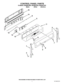 02 - Control Panel Parts parts for Whirlpool Range GGE390LXQ02 / from AppliancePartsPros.com