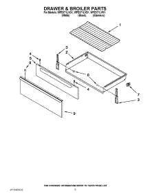 04 - Drawer & Broiler Parts parts for Whirlpool Range WFE371LVB1 / from AppliancePartsPros.com