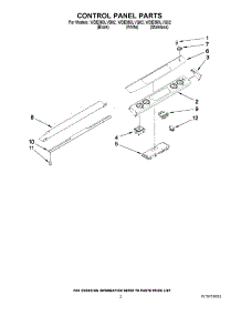 02 - Control Panel Parts parts for Whirlpool Range WDE350LVB02 / from AppliancePartsPros.com