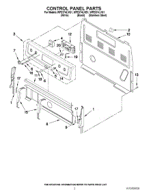 02 - Control Panel Parts parts for Whirlpool Range WFE374LVS1 / from AppliancePartsPros.com