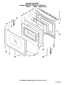 05 - Door Parts parts for Whirlpool Range WFE374LVS1 / from AppliancePartsPros.com