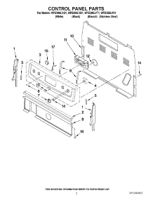 02 - Control Panel Parts parts for Whirlpool Range WFE366LVQ1 / from AppliancePartsPros.com