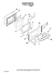 04 - Door Parts parts for Whirlpool Range GY399LXUQ05 / from AppliancePartsPros.com