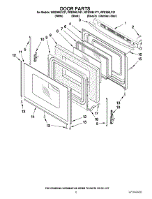 05 - Door Parts parts for Whirlpool Range WFE366LVT1 / from AppliancePartsPros.com