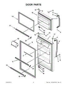 02 - Door Parts parts for Whirlpool Refrigerator W8TXNGMWB03 / from AppliancePartsPros.com
