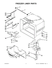 02 - Freezer Liner Parts parts for Whirlpool Refrigerator GX2SHBXVY08 / from AppliancePartsPros.com