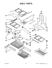 07 - Shelf Parts parts for Whirlpool Refrigerator GX2SHBXVY08 / from AppliancePartsPros.com