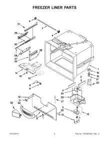 02 - Freezer Liner Parts parts for Whirlpool Refrigerator GX2FHDXVQ06 / from AppliancePartsPros.com