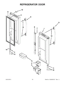 05 - Refrigerator Door parts for Whirlpool Refrigerator GX2SHBXVB06 / from AppliancePartsPros.com