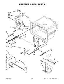 06 - Freezer Liner Parts parts for Whirlpool Refrigerator 5VGI6FARAF01 / from AppliancePartsPros.com
