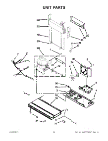 10 - Unit Parts parts for Whirlpool Refrigerator 5VGI6FARAF01 / from AppliancePartsPros.com