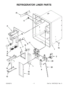 02 - Refrigerator Liner Parts parts for Whirlpool Refrigerator 5GI6FARAF001 / from AppliancePartsPros.com