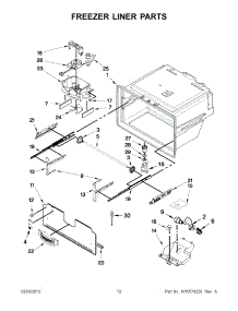06 - Freezer Liner Parts parts for Whirlpool Refrigerator 5GI6FARAF001 / from AppliancePartsPros.com