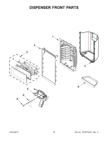 08 - Dispenser Front Parts parts for Whirlpool Refrigerator WRF736SDAB10 / from AppliancePartsPros.com