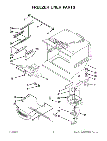 02 - Freezer Liner Parts parts for Whirlpool Refrigerator GX2SHBXVB07 / from AppliancePartsPros.com