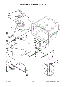 06 - Freezer Liner Parts parts for Whirlpool Refrigerator GI6FARXXF06 / from AppliancePartsPros.com