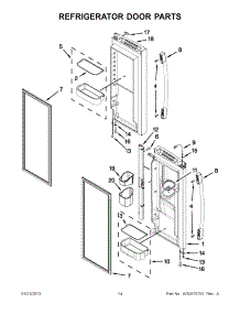 07 - Refrigerator Door Parts parts for Whirlpool Refrigerator GI0FSAXVY011 / from AppliancePartsPros.com