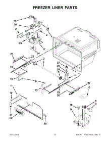 06 - Freezer Liner Parts parts for Whirlpool Refrigerator GI0FSAXVB09 / from AppliancePartsPros.com