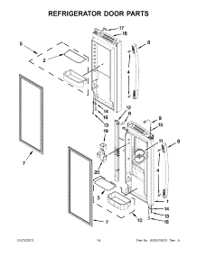 07 - Refrigerator Door Parts parts for Whirlpool Refrigerator GI0FSAXVB09 / from AppliancePartsPros.com