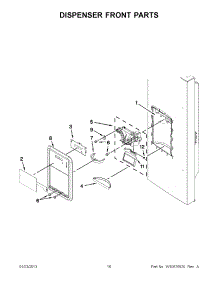 08 - Dispenser Front Parts parts for Whirlpool Refrigerator GI0FSAXVB09 / from AppliancePartsPros.com