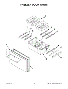 09 - Freezer Door Parts parts for Whirlpool Refrigerator GI0FSAXVB09 / from AppliancePartsPros.com
