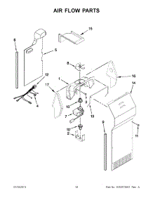 09 - Air Flow Parts parts for Whirlpool Refrigerator WRS342FIAW00 / from AppliancePartsPros.com