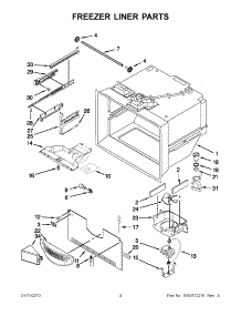 02 - Freezer Liner Parts parts for Whirlpool Refrigerator GX2FHDXVY010 / from AppliancePartsPros.com