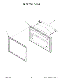 03 - Freezer Door parts for Whirlpool Refrigerator GX2FHDXVY010 / from AppliancePartsPros.com