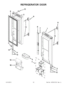 05 - Refrigerator Door parts for Whirlpool Refrigerator GX2FHDXVY010 / from AppliancePartsPros.com