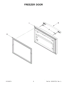 03 - Freezer Door parts for Whirlpool Refrigerator GX5FHTXVQ07 / from AppliancePartsPros.com