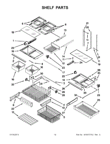 07 - Shelf Parts parts for Whirlpool Refrigerator GX5FHTXVQ07 / from AppliancePartsPros.com